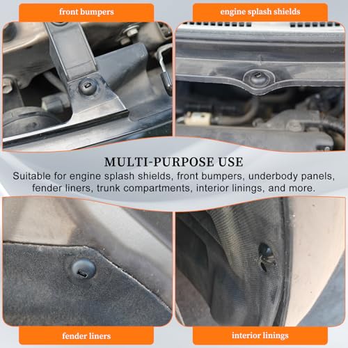 Coopache Universal-Kabelbinder-Schnalle aus Nylon für Auto Heavy Duty, strapazierfähig, verbesserte Auto-Reißverschluss-Clips, Kotflügel-Kabelbinder, obere bewegliche Kuppel (Schwarz, 50 Stück)