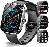 Csasan Reloj Inteligente Hombre Mujer, Llamadas Bluetooth 1.91' Smartwatch con Pulsómetro/Monitor de Sueño, 112+Modos Deportivos Pulsera Actividad, Impermeable IP68 Smart Watch Para iOS Android, Negro