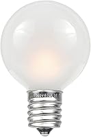 Vista 10 de Novelty Lights Paquete de 5 Bombillas de Repuesto Globo G50 para Patio Exterior, Transparentes, Base Intermedia E17/C9, 7 Vatios