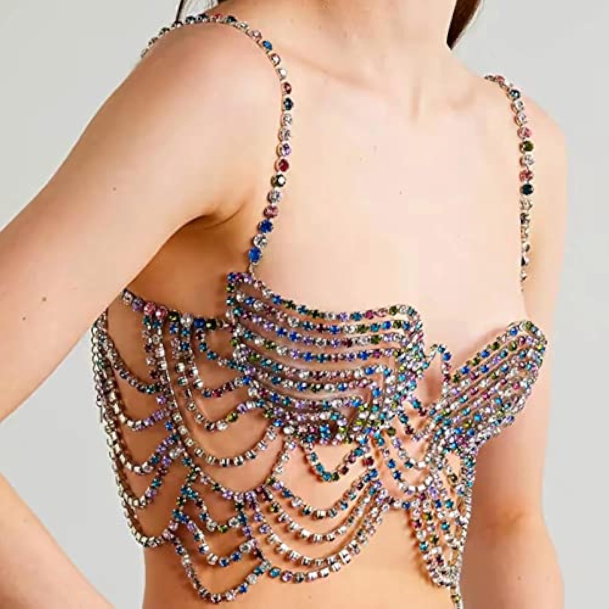 Rhinestone Bra Body Chain Bikini Jewelry