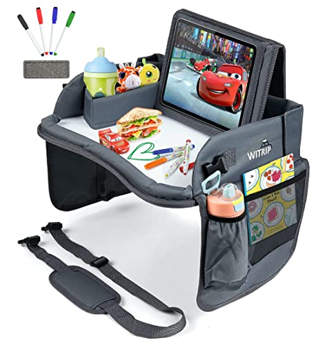Kids Travel Tray with Dry Erase Board - Car Seat...