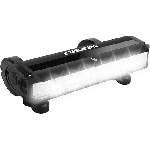 Super Bright 6 LED Bike Lights - 5 Lighting Modes, IPX5 Waterproof, Type-C Rechargeable Bicycle Headlight - Perfect for Adult Kid Mountain Road Commuter Cycling Night Riding