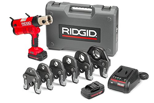 Ridgid RP 340-B Press Tool Kit - 43358 Hydraulic Crimping Tool With ProPress Tool Jaws - PureFlow, MegaPress, Standard Series Jaws and Rings Compatible (Cordless)