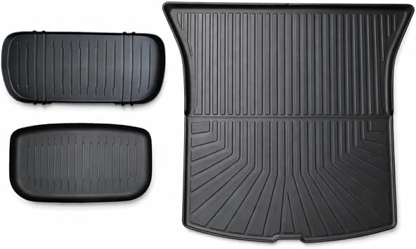 T Parts Tesla Model Y 2025+ Juniper Aksesuarlar  - Arka Koltuk Koruyucu, 3D Havuzlu Paspas veya Bagaj Havuzu Se enekleri Model Y 2025+ Juniper 3D Havuzlu Bagaj Havuzu Seti