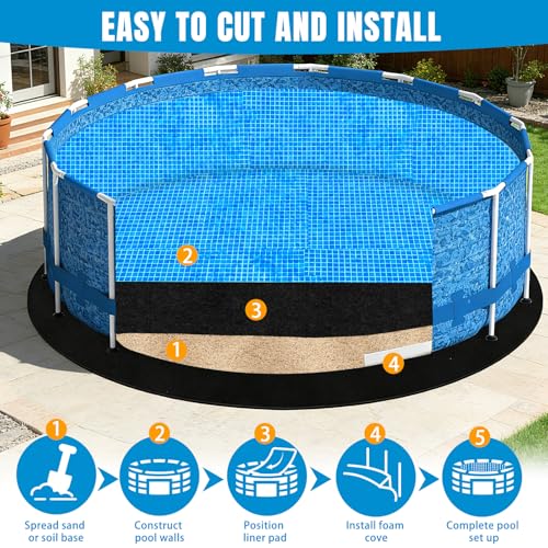 Tapis de Protection pour Bain à Remous Piscine Extérieur Rond