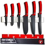 Awemoz – Magnetleiste Messer - 36 CM – Messerhalter Magnetisch – Edelstahl Messerleiste Selbstklebend – Extra Starker Magnet