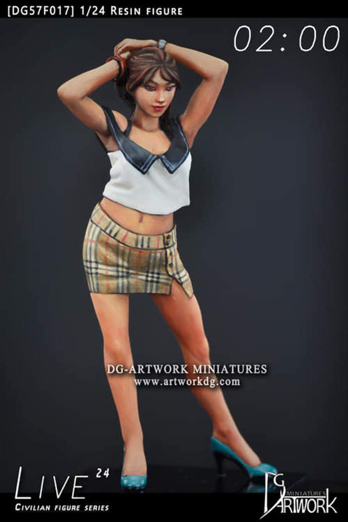 DG Artwork DG75F017 1/24 Civilian Figure Series Live 24-02:00 - Kit de montaje de resina sin pintar
