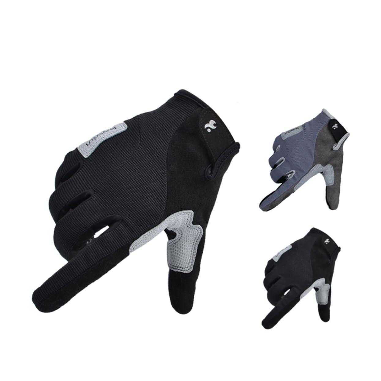 para Exterior guantillas Gloves Antideslizante Cómodo comodas Guantes de Remo Guantes de Senderismo Guantes de Fitness para Senderismo Grey