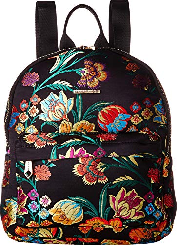 Rampage Womens Floral Brocade Midi Dome Backpack Black One Size