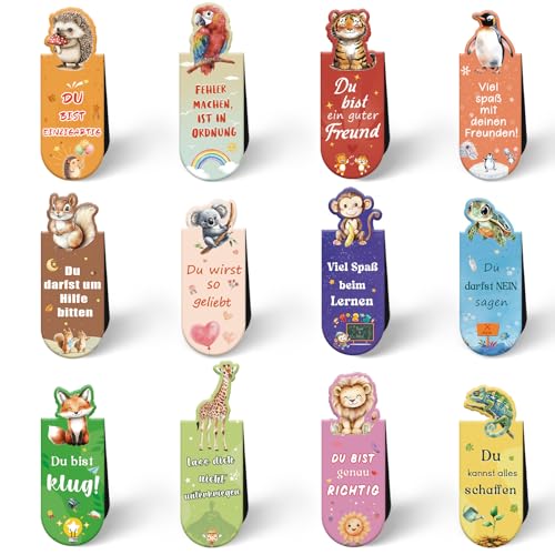 Magnetische Lesezeichen Kinder, Mitgebsel Kindergeburtstag Gastgeschenke, Kleine Geschenke für Kinder, Geburtstags Mitgebsel Kinder, Abschiedsgeschenk Kinder, Schultüte Füllung Mädchen Junge