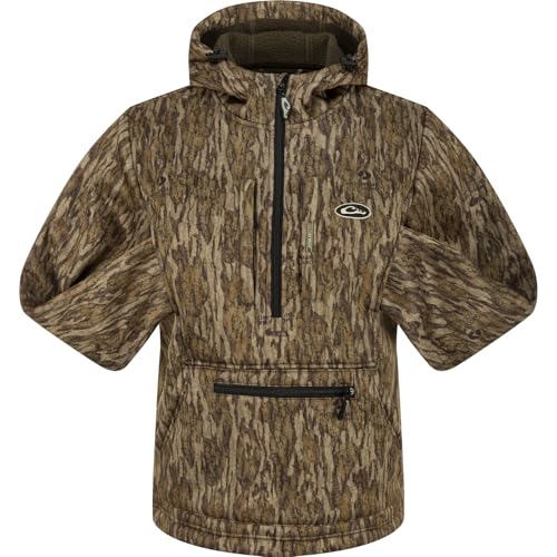 Drake Waterfowl Men's Ultimate Wader 1/4 Zip Hunting Warming Sherpa-Lined Breathable Water Repellent 4-Way Stretch Hoodie, Mossy Oak Bottomland, Large3