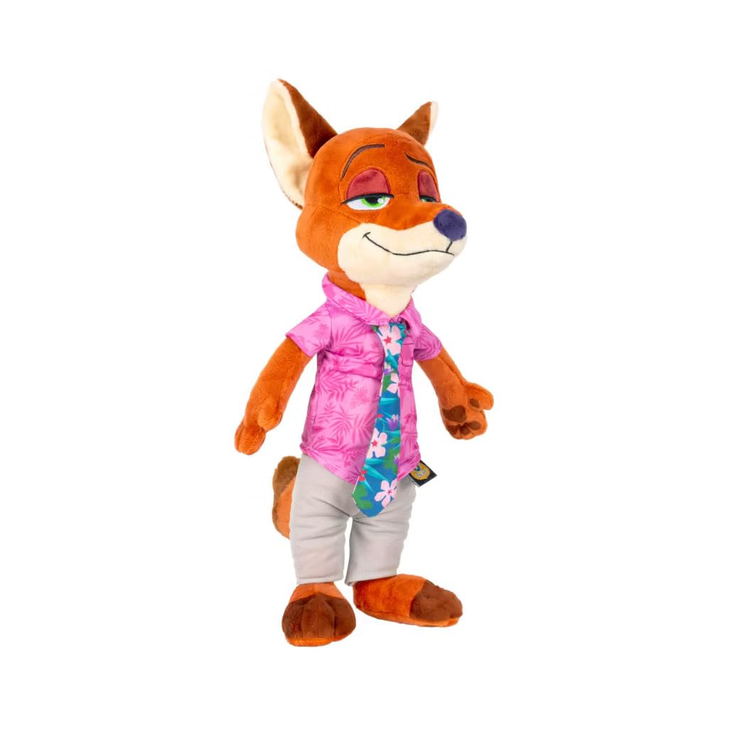 Disney Zootropolis 2 - Peluche de Nick Wilde de 14 pulgadas, más de 10 sonidos y frases, juguetes de peluche para niños y preescolares, adecuado para mayores de 3 años