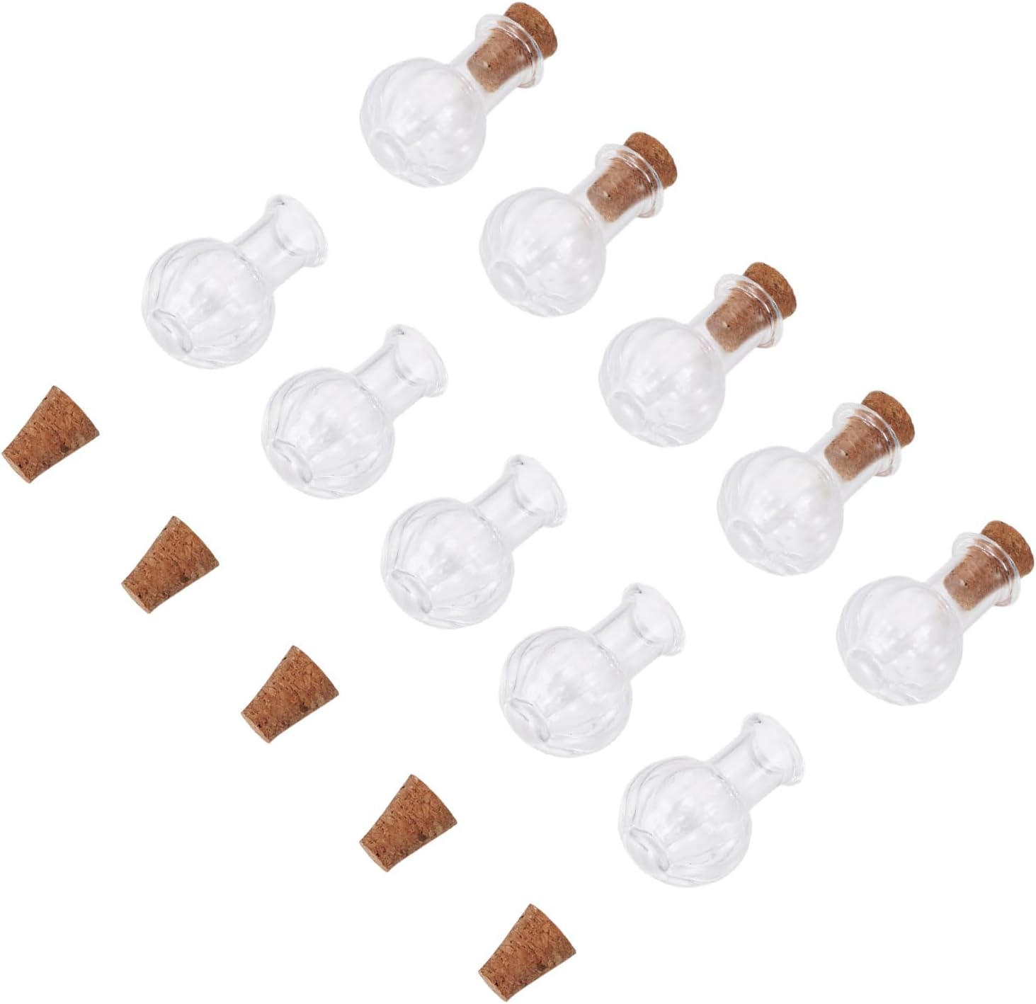 10Pcs Clear Mini Glass Jars Bottles with Cork Stopper Small Tiny Wishing Vials for DIY Art Crafts Wedding Wedding Birthday Christmas Decoration