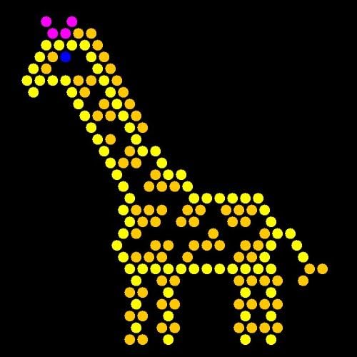 IllumiPeg Zoo Refill templates for Lite Brite Cube, Flat-Screen, and Four Share (10 Sheets, 7x7)