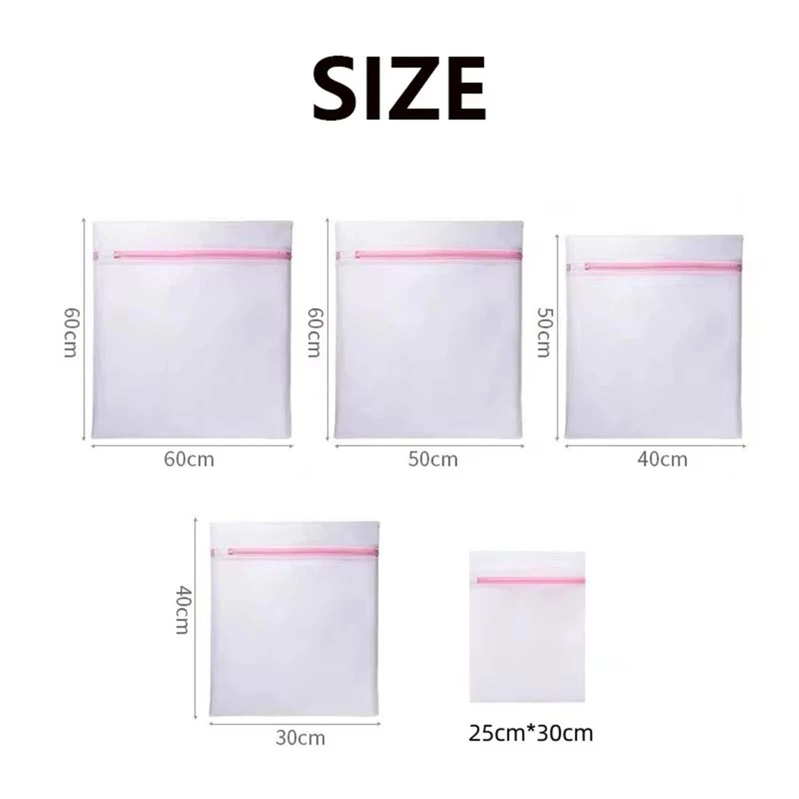 Wäschesäcke aus Netzgewebe Wäschebeutel aus feinem Netzgewebe for den Haushalt, ideal for Reinigen von Unterwäsche und Kleidung, wiederverwendbar, Polyester, for Waschmaschinen(30x40cm,3PC)