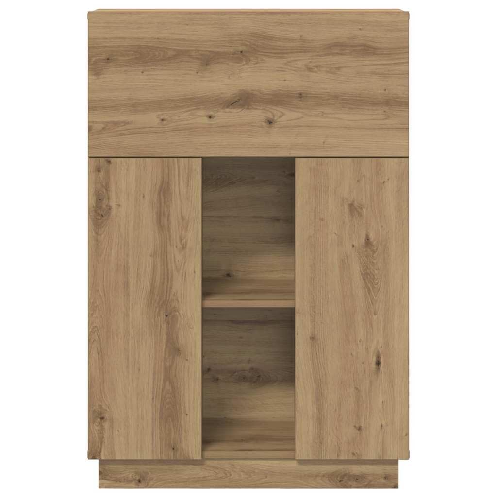 vidaXL Scrivania con Porta Rovere Artigianale 71,5 x 31,5 x 106,5 cm, Scrivania per Ufficio Moderno, Design Compatto, Tavolo Resistente, mensole per Il Riposo, Stile Minimalista