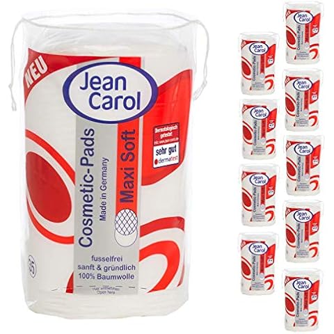 JEAN CAROL MAXISOFT OVAL Baumwoll Wattepads fusselfrei Cover