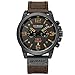Produktbild Chronograph Sport Herren Armbanduhr Armee Militär Date Quarz Herren Armbanduhr Reloj Hombre, Schwarz Schwarz Braun, Riemen