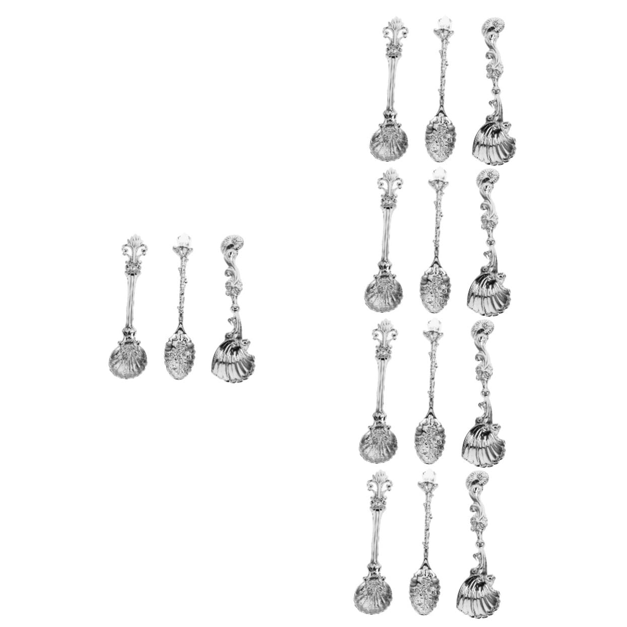 ABOOFAN 5 Sätze Vintage-Geschirr Schalenlöffel Esslöffel Europäischer Kaffeelöffel antiker Teelöffel cocktaillöffel teelöffel set sammlung Minilöffel für Desserts Honiglöffel