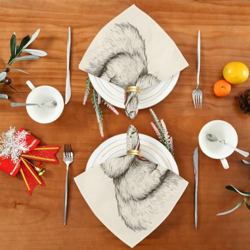 Servilletas de tela reutilizables poliéster pack x6 miniatura 5