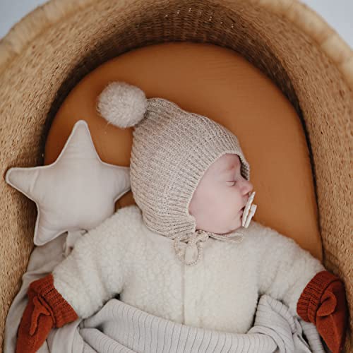 Image of mushie Extra Soft Bassinet Muslin Crib Sheet | 30 inch x 16 inch (Fall Yellow)