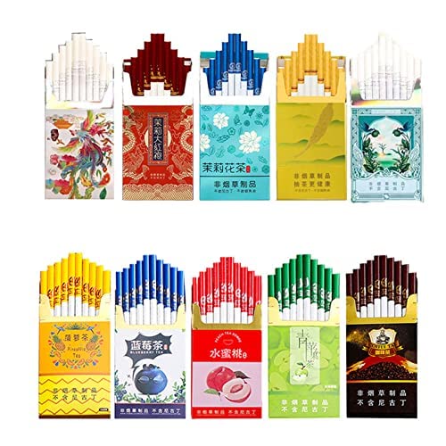Herbal Cigarettes, Variety of Flavors Herbal Cigarettes, Nature Herbal Tea Smoke to Quit Smoking Clear Lung, No Tobacco No Nicotine (Sweet Tea,10 Packs (10 Flavors))