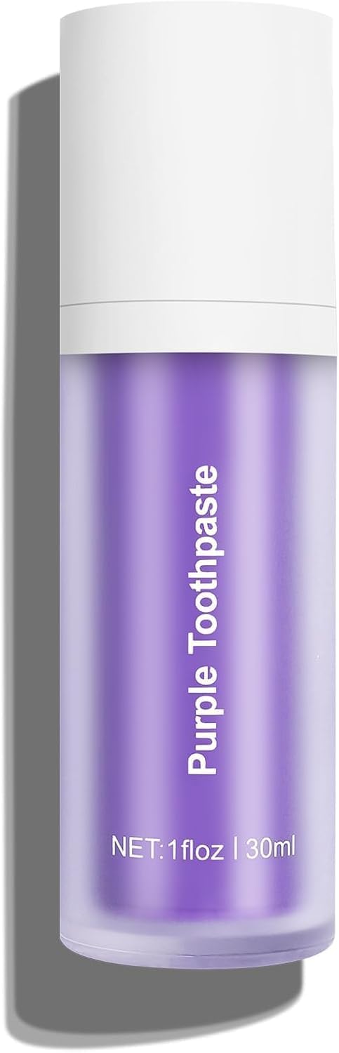Teeth Whitening V34 Purple Gel Toothpaste Tooth Stain Removal, for Teeth Instant Whitening,Yellow Stains Removal Colour Corrector, Teeth Whitening Kit Correcting Formula-picture-22