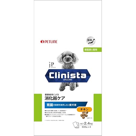 Amazon ジェーピースタイルgold ドッグフード Clinista 消化器ケア 胃腸が敏感で軟便がちな成犬用 チキン 2 4kg ジェーピースタイルgold ペット用品 通販
