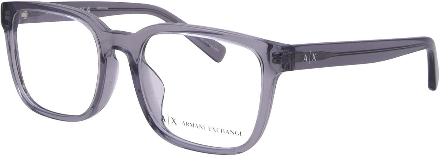 Armani Exchange AX3071F 8239 Eyeglasses Men's Shiny Transparent Grey 54mm