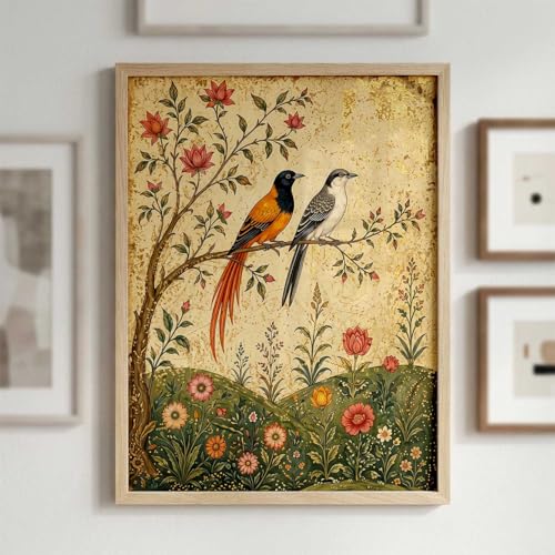 Image of kotart Madhubani Art Wall Painting Traditional Home Decoration With Frame For Living Room Bed Room Hotel Wall Decor Digital Reprint (19x25 inch)