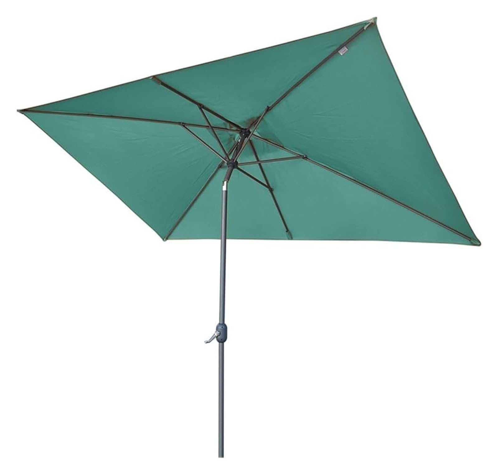 Sombrilla para patio con manivela inclinada 3x2m ideal para comidas familiares