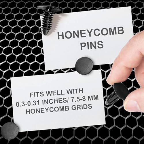 200 St Laser Honeycomb Pins,Wabenstifte Wabenbefestigungsnadel Wabenlaserbett Befestigung Zubehör für Nadellasergravierer für 7,5 mm Honeycomb Grid ersetzt Honeycomb Laserbett-Zubehör (Schwarz)