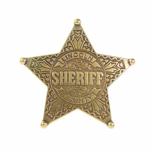 Denix Étoile de shérif Laiton 1881 Pat Garrett Nouveau-Mexique