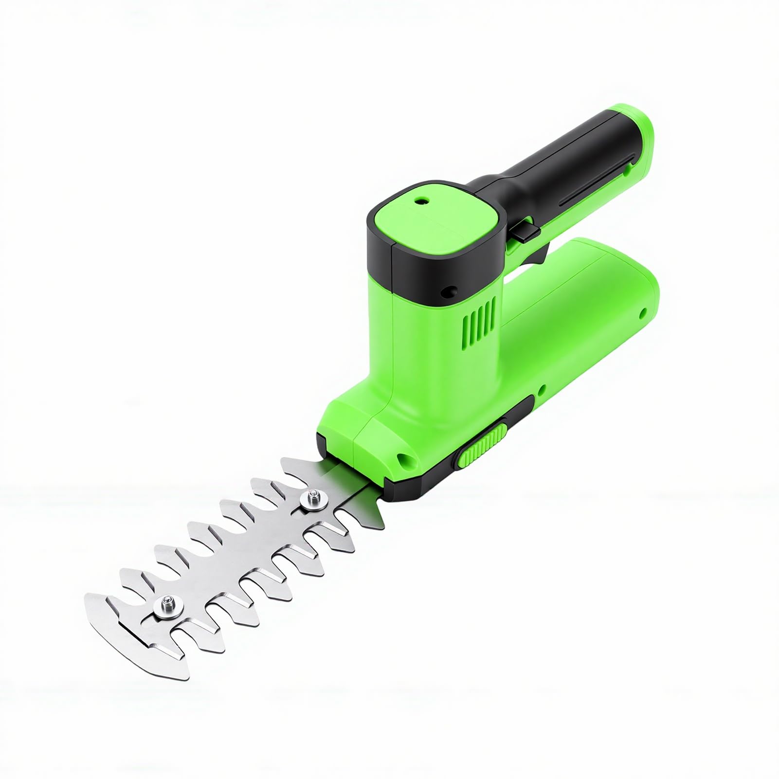 Bewinner Cortadora de Césped y Cortasetos Inalámbrica 2 en 1, Cortadora Eléctrica de Mano de 100 W y 1000 RPM para Arbustos Bordes de Césped, Batería de 1300 MAh, Tiempo de Funcionamiento de 60