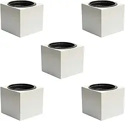 Kit 5 Vasos Autoirrigáveis Liso Minimalista Cor Preto Creme Rosa Salmão Creme Planta Hortaliça Decoração (Cinza Claro)