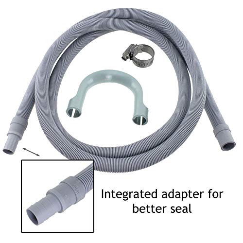 Extensión universal para manguera de drenaje de lavadoras, de 2,5 m x 18 mm/22 mm, de Spares2go