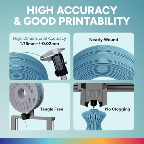 Image of OVERTURE High Speed Refill PLA 1.75mm Filament, 1kg Light Blue