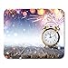 Produktbild Semtomn Mouse Pad Ende Mitternachtsfeier Uhr auf schneebedeckten Tisch Feuerwerk Jahr Mousepad für Notebooks, Desktop-Computer Mausmatten, Büromaterial
