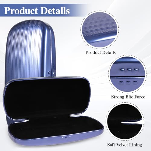 Image of Hifot Metal Eyeglass Case Hard Shell, Aluminum Spectacles Box Sunglasses Case for Men Women, Reading Glasses Holder