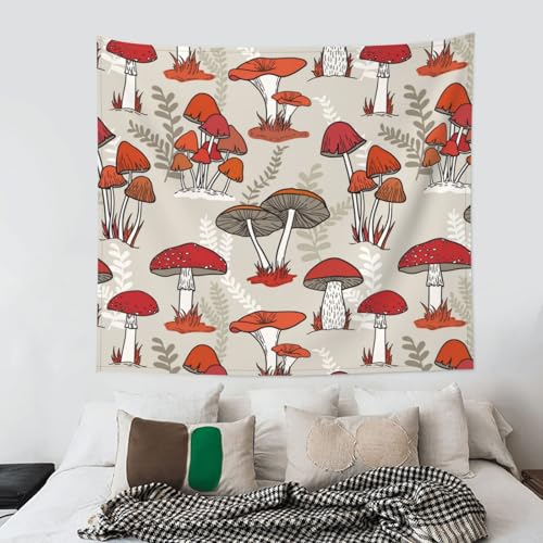 Tapisserie murale esthétique champignons pour masquer les défauts - 5