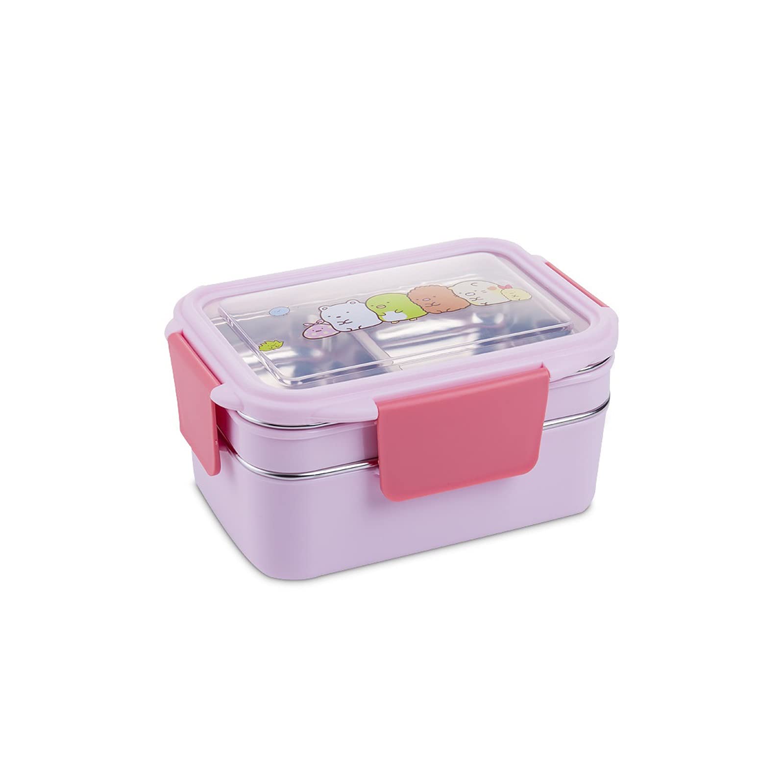boîte à repas, Boîtes à Bento, boîte déjeuner de dessin animé(Pink)