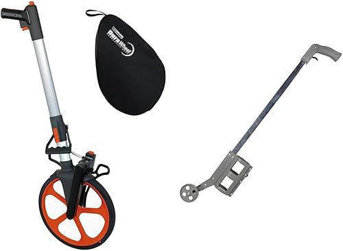 US Tape 68900 DuraWheel Rueda medidora DW-PRO Rueda de 12.5 pulgadas piesdécimos con estuche de transporte y varilla de marcado Rust-Oleum 2393000