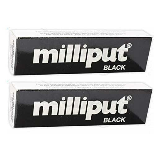 2 Paquetes de Masilla Milliput Negro Epoxi, para modelar, escultura, cerámica, pizarra, reparación