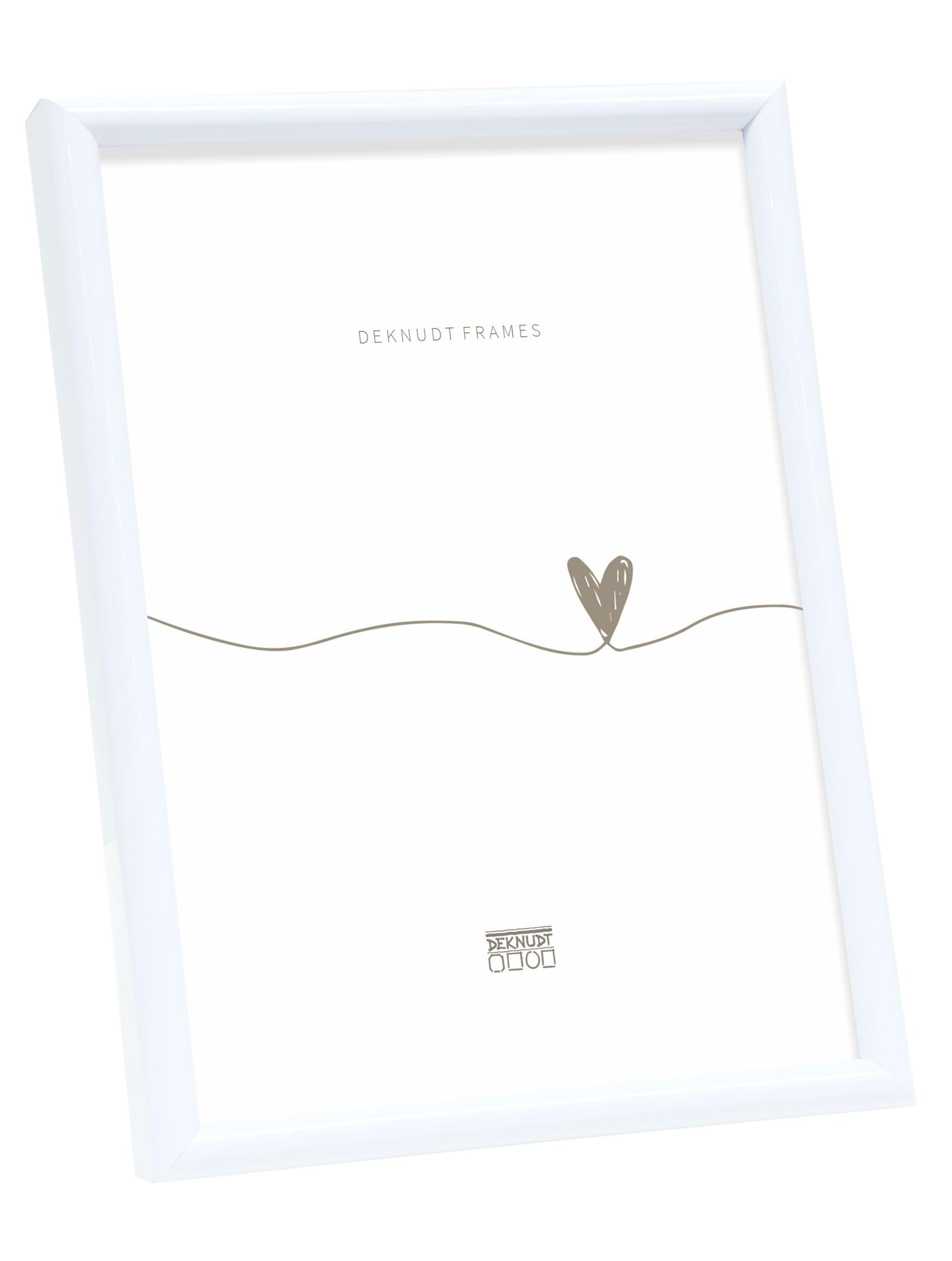 Deknudt Frames Resin Photo Frame Gold, plastic, white, 20 x 30 cm