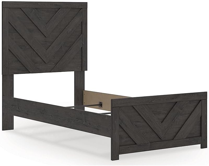 Signature Design by Ashley Prendonea Farmhouse Twin Panel Bed, Foundation or Box Spring Needed, Gray - Image 8