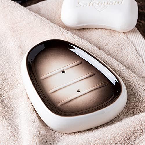 Miniatura 6 de Elegante juego de accesorios de baño de cerámica de 6 piezas con dispensador de loción, taza de enjuague bucal, bandeja de tocador, jabonera y