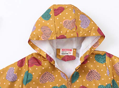 Image of TUIJI Toddler Boys Girls Cartoon Print Zip Jacket Hooded Trench Lightweight Kids Coats Windbreaker Casual Outerwear