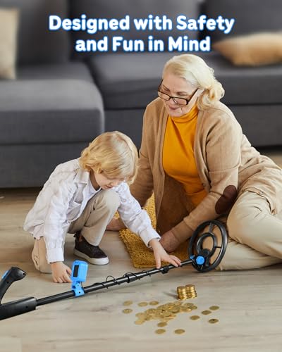 Rm Ricomax GC-1003B Metal Detector For Kids Waterproof Kids Metal Detector 7.4 Inch Search Coil Junior Metal Detector Lcd 24 Inch To 35 Inch Adjustable Stem Buzzer Vibration Sound 2 Pounds Lightweight Easy To Use thumb #4