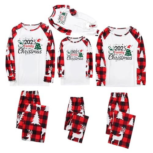 Family Christmas Pajamas Matching Sets, 2 Piece Funny Long Sleeve Xmas Holiday Outfits Themed Clothing