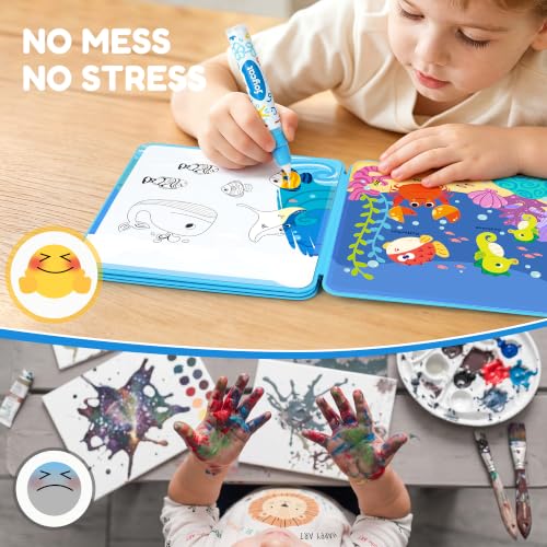 JoyCat Ocean Water Coloring Book for Toddlers 1-3, Foldable EVA, No-Mess - Image 2